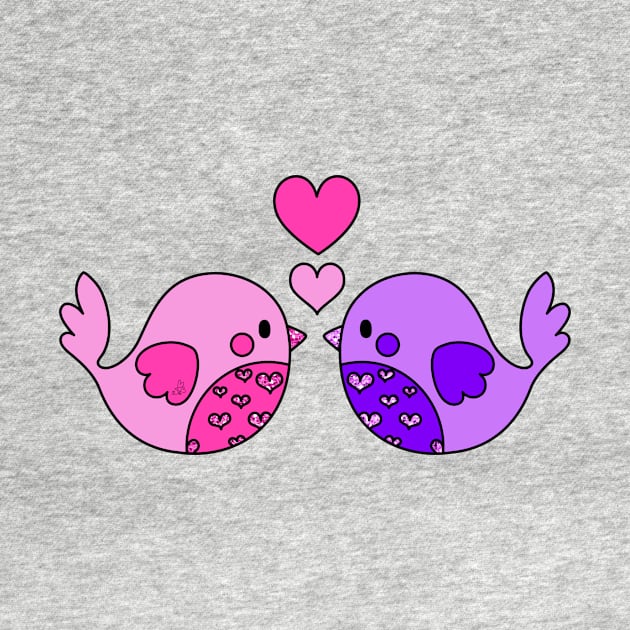 Love Birds (Pink and Purple) - Pink by WinterPixie